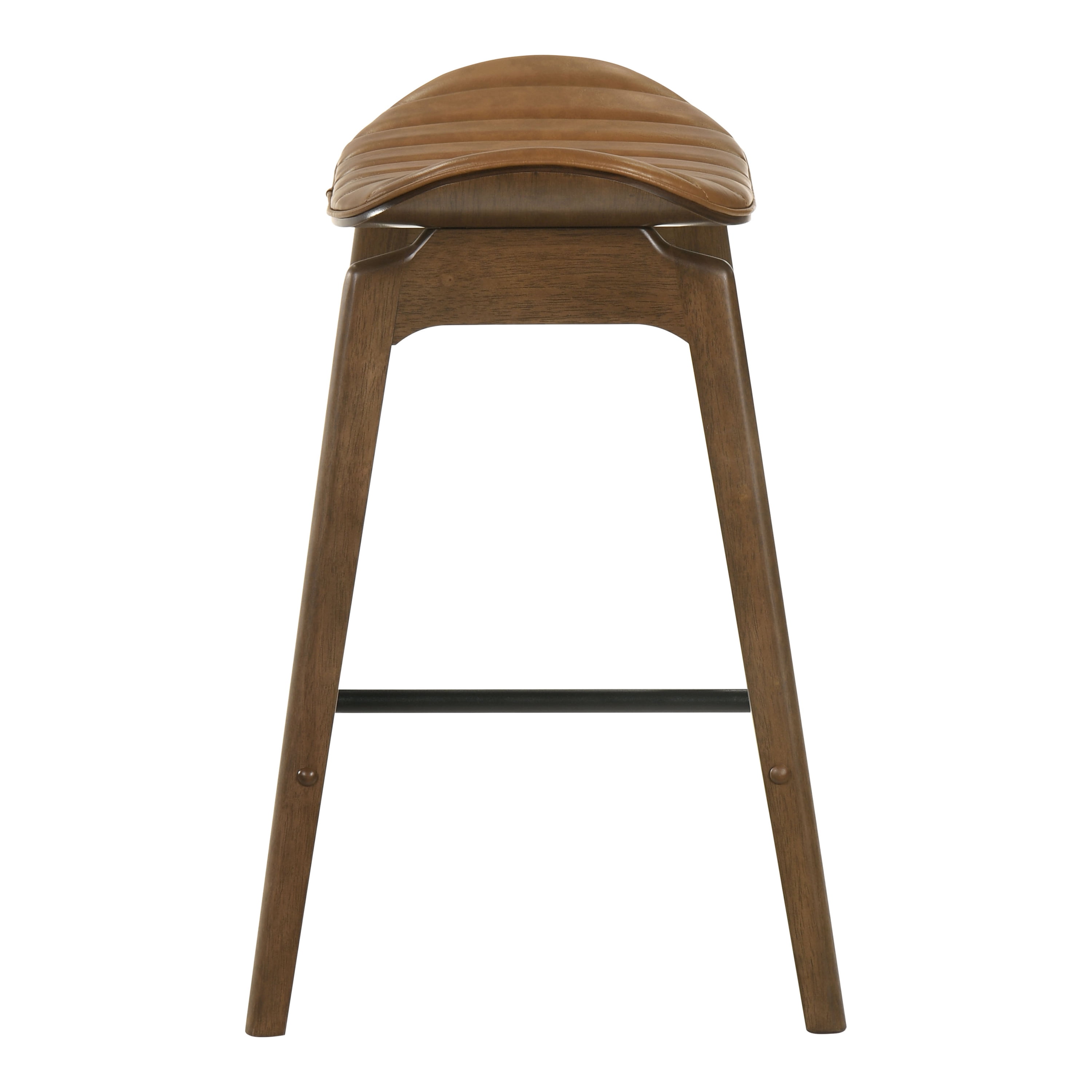 Furniture of America Rusmus Modern Wood Counter Height Dining Chairs, Walnut (Set of 2)