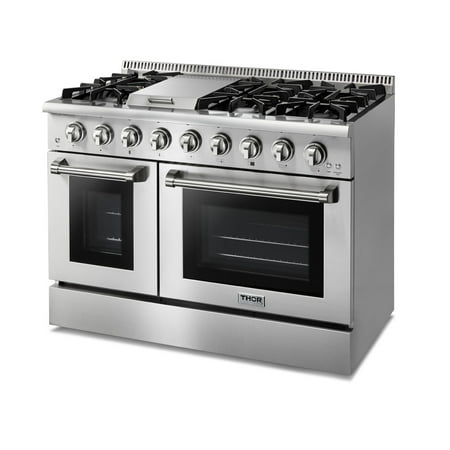 Thor Kitchen - 6.7cu ft Freestanding  Double Oven Convection Gas Range - Stainless steel