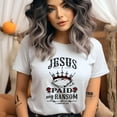 thumbnail image 2 of Jesus Paid My Ransom Shirt – Crown of Thorns Christian Bible Verse Tee, Natural, Size 3XL, 2 of 6