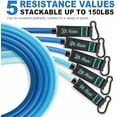 thumbnail image 2 of Resistance Bands, Exercise Bands with Handles, Fitness Bands, Workout Bands with Door Anchor and Ankle Straps, for Heavy Resistance Training, Physical Therapy, Shape Body, Yoga, Home Workout Set, 2 of 6