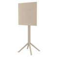 thumbnail image 3 of Compamia Sky Cross Square Bar Set with 2 Barstools Taupe, 3 of 4
