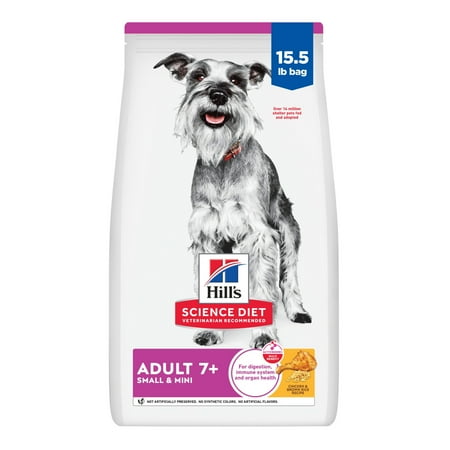 Hill s Science Diet Small & Mini Chicken  Barley & Rice Dry Dog Food for 7+ Senior Dogs  15.5lb Bag