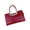 red, variant on Genuine Cowhide Leather Women Satchel,Crocodile Embossed Crossbody Shoulder Handbag