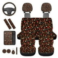 thumbnail image 6 of HUIACONG Mushroom Car Seat Covers Full Set Cute Car Accessories for Women Interior 14 Pcs Including Steering Wheel Cover Seatbelt Covers Coasters Arm Rest Cover Headrest Cover Keychain Universal Fit, 6 of 8