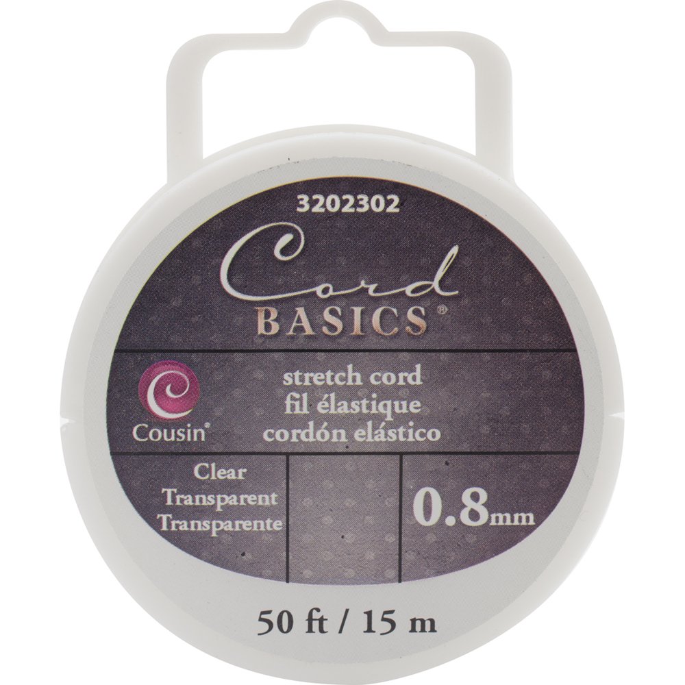 Cord Basics Stretch Cord .8mmX50'Clear