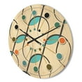 thumbnail image 3 of Designart 'Geometrical Abstract Retro Minimal Pattern I' Mid-Century Modern Wood Wall Clock, 3 of 5