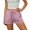 Purple, variant on Ussuma Shorts for Women Solid Color Pure Cotton Drawstring Shorts for Women with Pockets Elastic Waist Shorts Comfortable Loose Summer Breathable Beach Sports Ride a Bike Holiday Picnic XS Gray