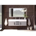 thumbnail image 5 of Nile 60" Gray Wood Floating Vanity with White Top and Black Trim, 5 of 10