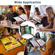 WeChef 30 pack 8.5x11 Restaurant Menu Book Covers Trifold 3 Page 6 View for Cafe Hotel Bar Black