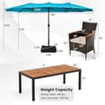 thumbnail image 3 of Gymax Set of 11 Patio Dining Set w/ 15ft Double-Sided Patio Umbrella (Base Included) Beige, 3 of 9