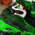thumbnail image 4 of Castle Fairy Green Racing Car Boy Bedding Comforter Set,Car Full Bedding Set, 4 of 8