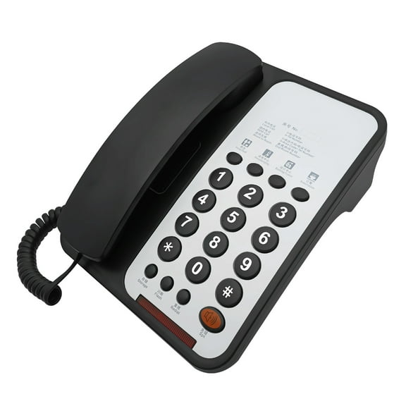 Landline Telephone Corded Desktop Large Button Phone for Seniors with Redial Corded Phone for Seniors Home Hotel