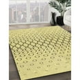 thumbnail image 3 of Ahgly Company Tapis d'Intérieur Lavable en Machine Carré Transitionnel Jaune Soleil, 5 Pieds Carré, 3 of 7