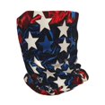 thumbnail image 2 of KLL Red Blue White Stars Pirnt Wicking Running Beanie Head Wrap Cycling Bandana for Men Women, 2 of 8