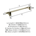 thumbnail image 6 of Amerock Davenport Golden Champagne 18 inch (457mm) Towel Bar, 6 of 8