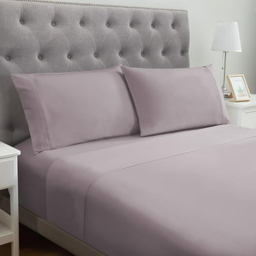 Soft Microfiber Solid Sheets - Luxurious Microfiber Bed Sheets - Includes Flat Sheet, Fitted Sheet with Deep Pockets, & Pillowcases Dusty Mauve King