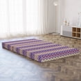 thumbnail image 5 of Colorful Foldable Mattress, Chevron Small Strikes, 78.7" x 47.2", Purple Khaki Blue, by Ambesonne, 5 of 6