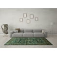 thumbnail image 3 of Ahgly Company Indoor Square Persian Turquoise Blue Traditional Area Rugs, 8' Square, 3 of 4