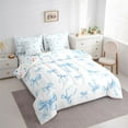 thumbnail image 3 of Manfei Princess Bow-tie Kids Bedding Comforter Set 7pcs, Kawaii Blue Ribbon King Bedding Sets, Fairy Tale Theme Reversible Bed Sheets, Ultra Soft Bedroom Decor, 3 of 7