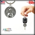 thumbnail image 3 of Raven's Skull In Runes Keychain, G017KC, 1 1/2 inch, Pewter, Key Fob, Key Ring, Keys, Zipper Pull, Luggage Tag, Backpack, Over 300 Keychain Designs, Handmade in the USA, 100% American Made, 3 of 6
