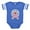 Royal Blue, variant on CafePress - Hippo Hug - Cute Infant Baby Football Bodysuit