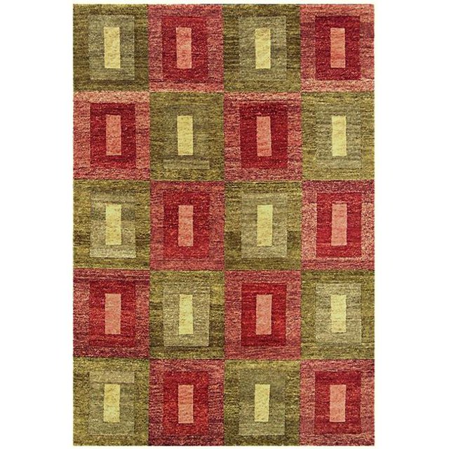 Noble House LEG150569 6 x 9 ft. Legacy Area Rug - Rust & Green