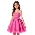 thumbnail image 2 of XIYON Girls Summer Dress Bright And Playful Sleeveless Girl Dress With Solid Color Summer Bow Ties And Straps For Little Girls Comfort Sundress Beach Casual, 2 of 4