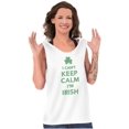 thumbnail image 4 of Funny St Pattys Keep Calm I'm Irish Tank Top T Shirts Men Women Brisco Brands X, 4 of 5