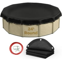 Buffalo Blizzard Micro Mesh Black Round Swimming Pool Winter Cover, 24'