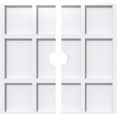 thumbnail image 1 of Ekena Millwork CMP34RK2-04000 34 Po OD x 4 Po ID Carré Rubik Architectural Grade Médaillon de Plafond Contemporain PVC - 2 Pièces, 1 of 1
