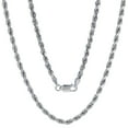 thumbnail image 2 of Nuragold 10K White Gold Solid Rope Diamond Cut Chain Necklace 16"-30" (1.5mm-6mm) Made in Italy (Mens Womens Unisex Jewelry, 2 of 22