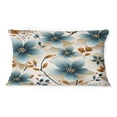 thumbnail image 3 of Designart "Marvelous Teal Blooms in Vintage Romance" Floral Printed Throw Pillow, 3 of 5
