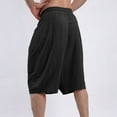 thumbnail image 3 of zfhfof Men's Long Cotton Linen Shorts Below Knee Pocketed 3/4 Summer Drawstring Capri Pants with Pockets Lounge Baggy Shorts, 3 of 7