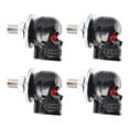 thumbnail image 1 of 4x Motorcycle Bike Plastic Black Skull License Plate Bolt On Screw On Frame Nut, 1 of 11