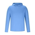 thumbnail image 5 of USNSM Men's Solid Color Hooded UPF 50+ Sun Protection T Shirts Lightweight Breathable Long Sleeve Athletic Shirts Rash Guards Blue XXL, 5 of 5