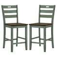 thumbnail image 3 of Furniture of America Donia Wood Counter Chair- Set of 2, Antique Green, 3 of 8
