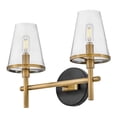 thumbnail image 2 of Marten 2 - Light Heritage Brass And Black Contrastingfinishes Industrial / Transitional - LED Steel Wall Sconce, 2 of 11