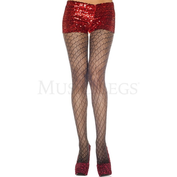 Music Legs Women's Lurex diamond design