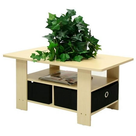 Coffee Table With Bin Drawer 44 Steam Beech Black 15 6 X