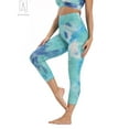 thumbnail image 5 of Gustave Tie Dye High Waisted Yoga Pants for Women Tummy Control Butt Lifting Workout Leggings Stretch Running Athletic Tights Capris, S, 5 of 9