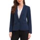 thumbnail image 1 of BLAZERS CHIC INSPIRADORES para Mujeres Casual de Negocios con Un Botón, Mangas Largas, Chaquetas de Oficina con Almohadillas en los Hombros, Talla M, Azul Profundo, 1 of 6