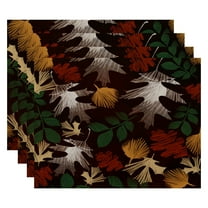 Simply Daisy 18" x 14" Watercolor Leaves Floral Print Placemat