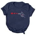 thumbnail image 5 of LUOGENLI T-shirts pour Femme pour Femmes T-Shirt pour Couple Imprimé Col Rond Manches Courtes T-Shirt 4xlt T-shirts pour Femmes T-shirts Graphiques T-shirts de la Saint-Valentin Bleu Foncé TTG, 5 of 5