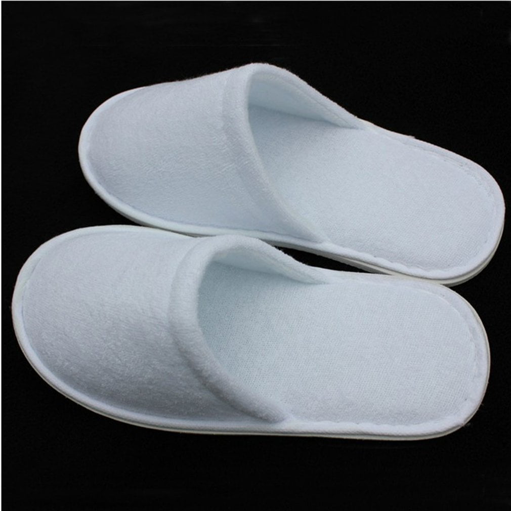 Spa Slippers Terry White Chemist Slippers Disposable Hotel Travel