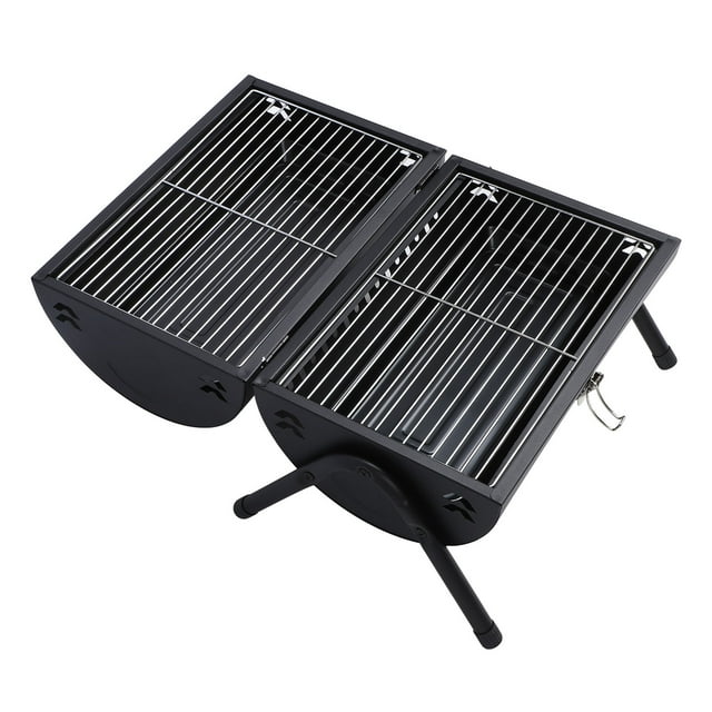 Gril BBQ d'Extérieur, Gril au Charbon Portable Corps en SUS pour la Maison