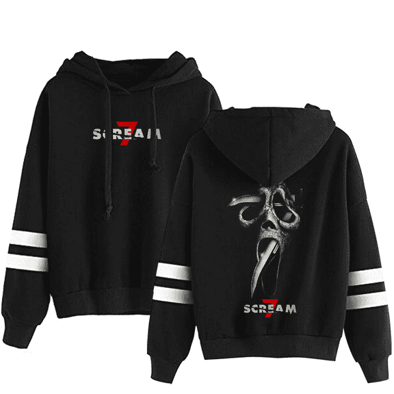 Scream 7 Merch Ghostface Movie Hooded Unisex Bagless Pullover Winter Fashion Sweatshirts Hooded Top
