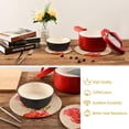 thumbnail image 6 of Red Poppy Flower Beige Plaid Oil Painting Floral Print Pot Holders Trivets, 2 PCS Round Cotton Thread Weave Potholders for Kitchens Hot Pads Table Mats Coasters for Hot Dishes, 6 of 7