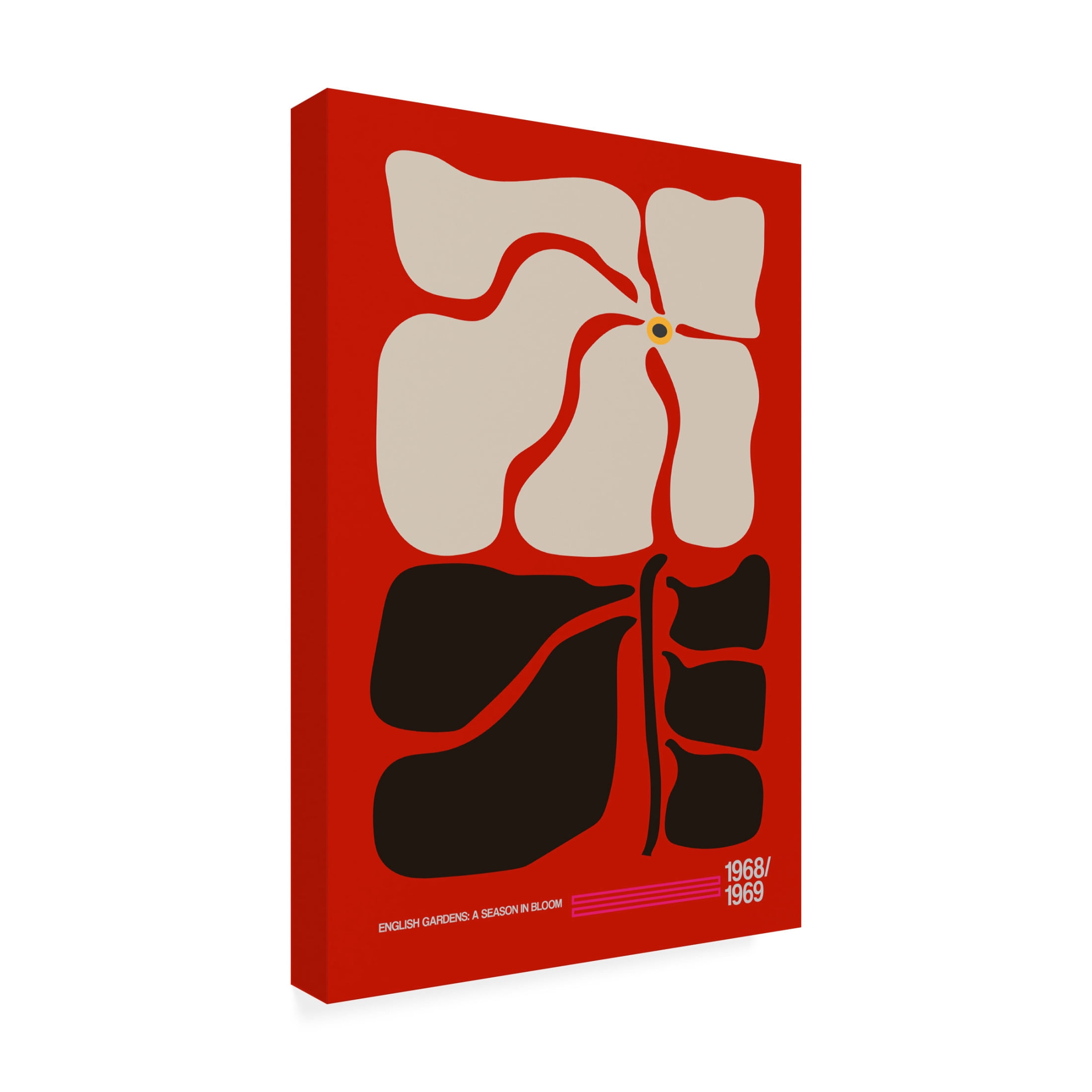 Trademark Fine Art Frances Collett  English Gardens Red Canvas Wall Art