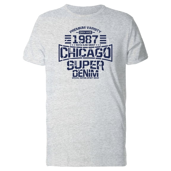 Chicago Super Denim Edition T-Shirt Men -Image by Shutterstock, Male XX-Large