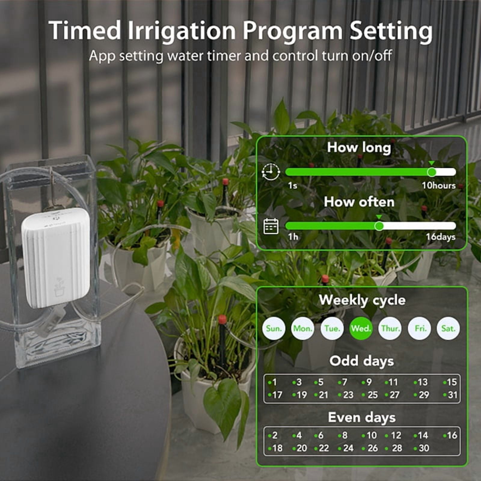 WIFI Intelligent Watering Device Pump Timed Automatic Drip Irrigation System Remote APP Controller for Garden Terrace